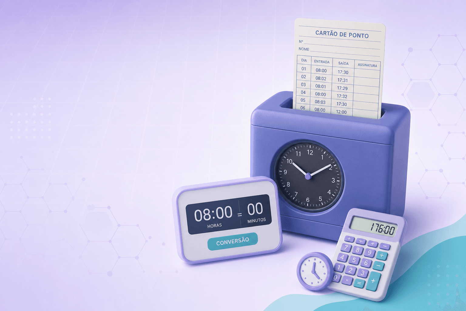 Cálculo da Hora Calculator illustration