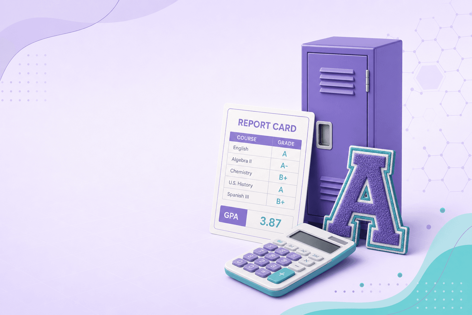 High school GPA calculator illustration