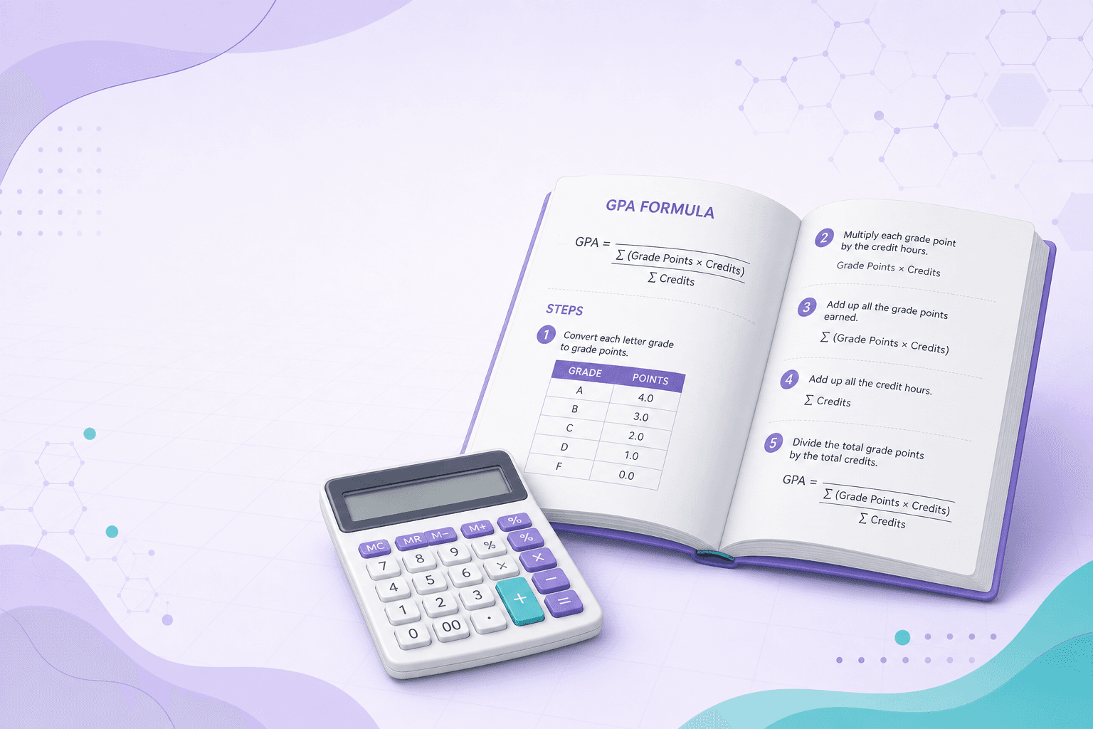 How to calculate GPA illustration