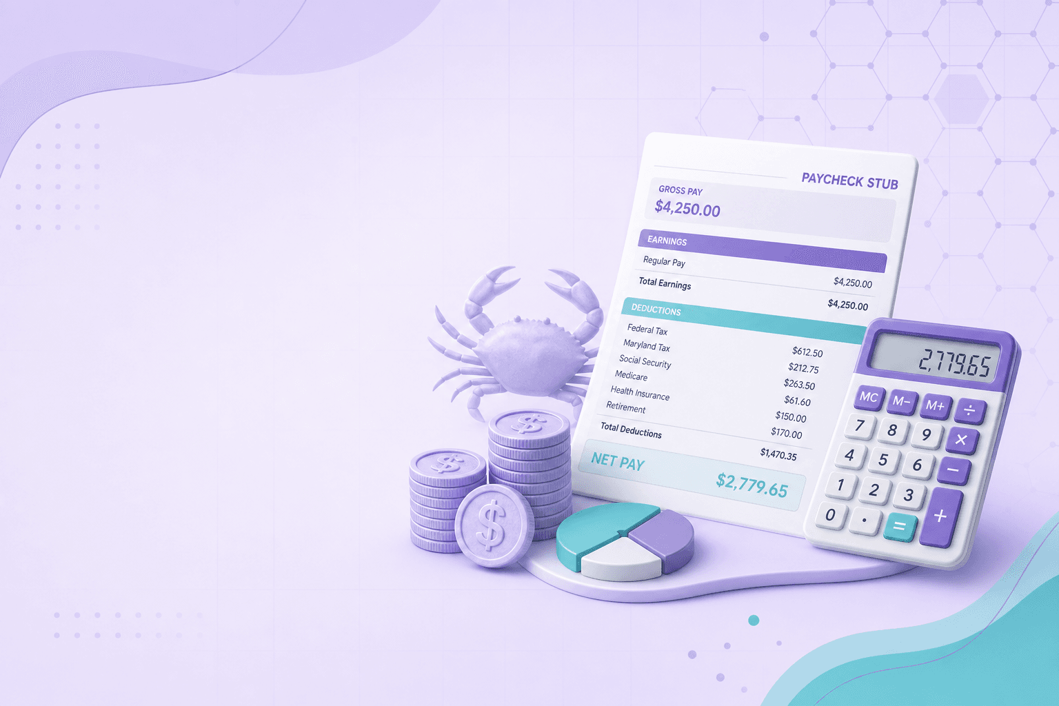 Maryland Paycheck Calculator illustration