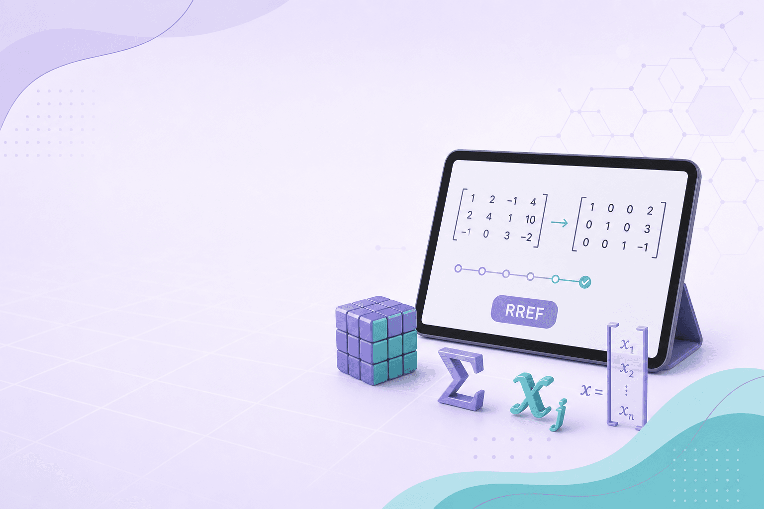 RREF Calculator illustration
