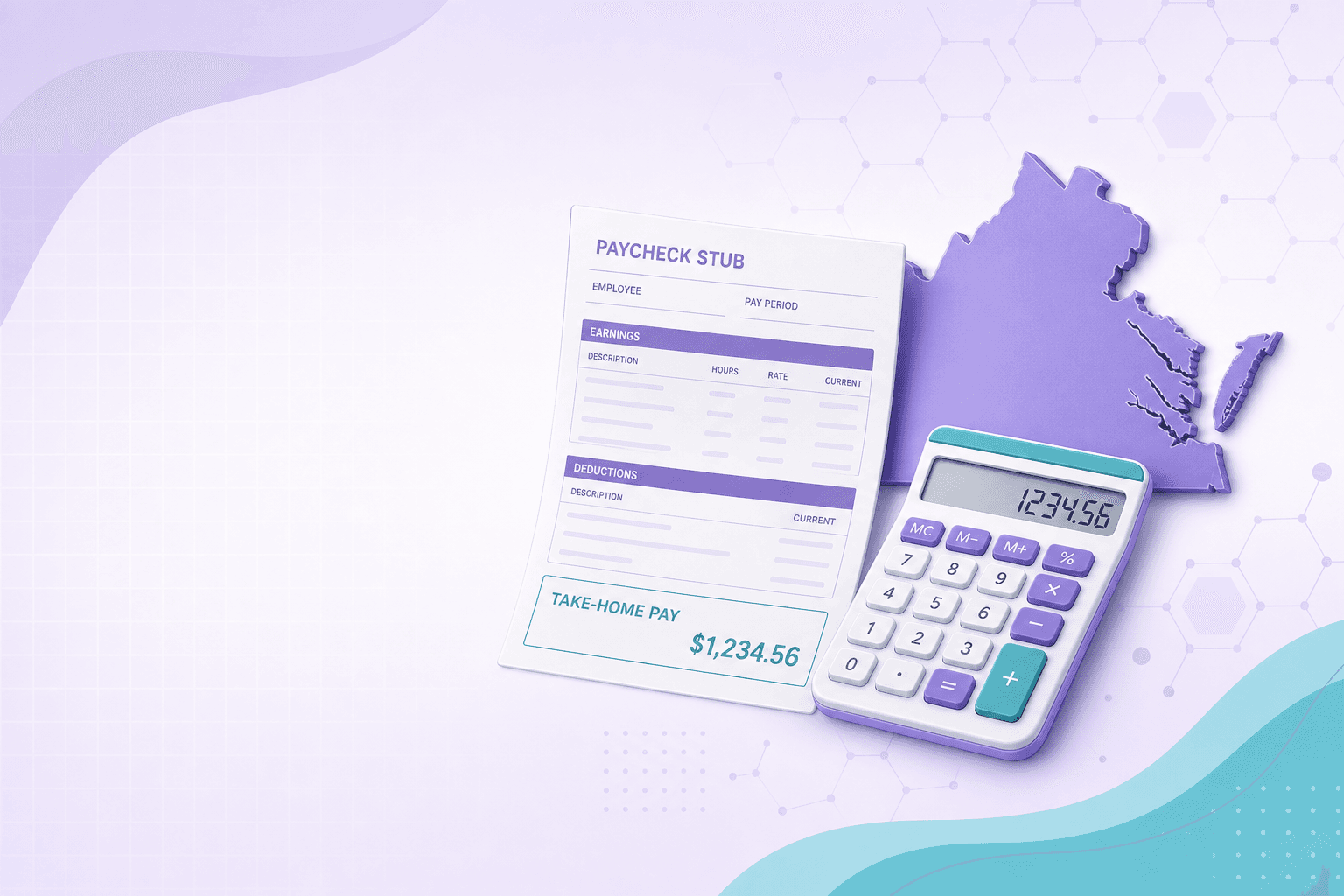 Virginia Paycheck Calculator illustration